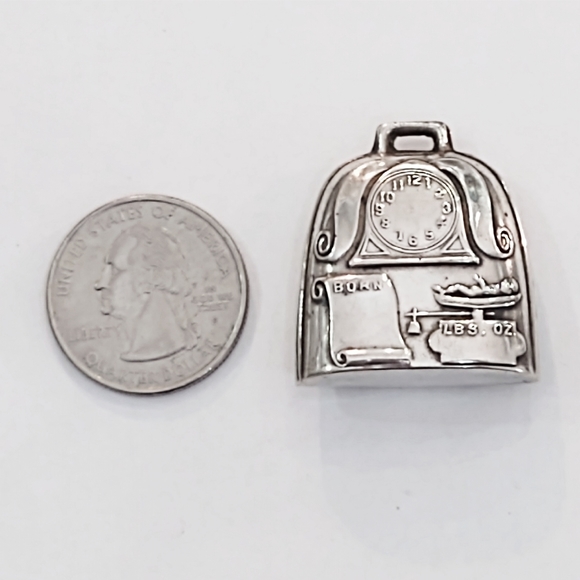 Vintage Victorian Sterling Silver Birth Announcement Pendant Charm - Picture 6 of 6